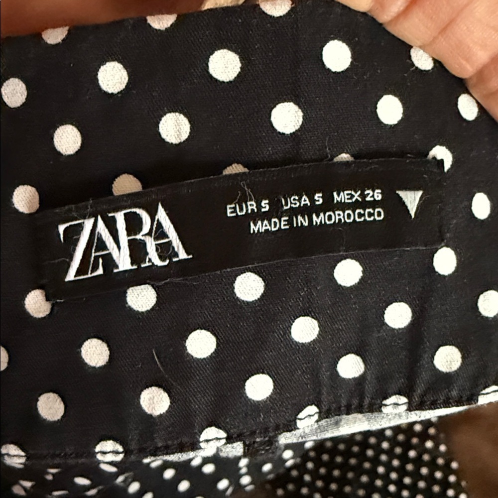 Zara Black and White Polka Dot pants - Picture 4 of 7